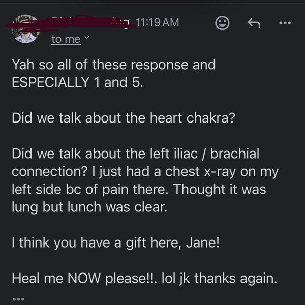 Client testimonial
